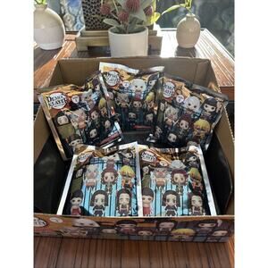 Lot Of 5 Sealed Unopen Demon SlayerSeries 4 3D Foam Collectible Bag Clip W/ Box